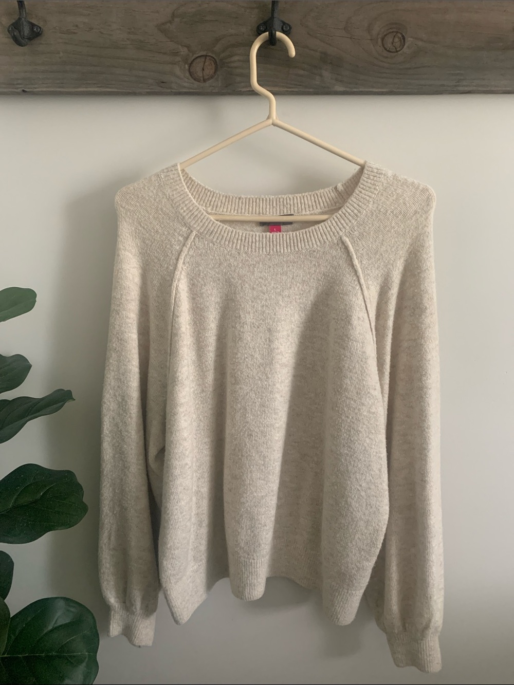Vince Camuto Cream Crewneck Sweater